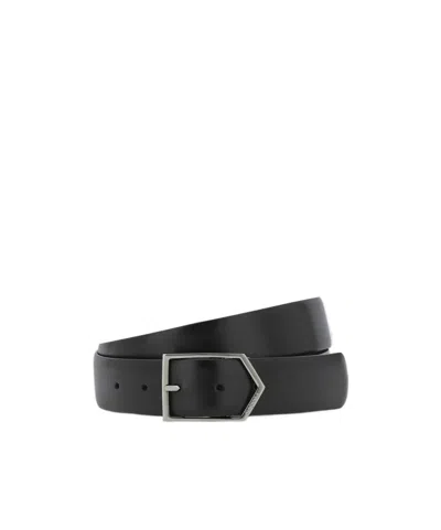Canali Leather Reversible Belt In Black