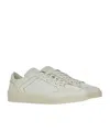Canali Refined Sheep Skin Sneakers With Minimalist Aesthetic In White