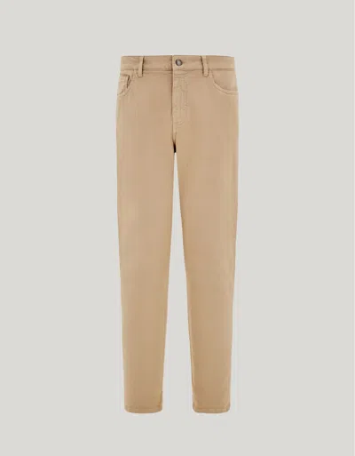 Canali Levante Beige Comfort Denim Regular-fit Jeans
