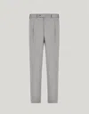 Canali Light Gray High-waist Trousers In Pure Wool In Gray