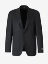 Canali Light Wool Blazer In Black