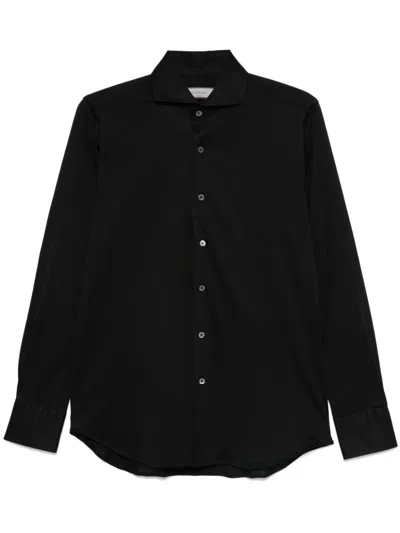 Canali Lightweight-jersey Shirt In Black