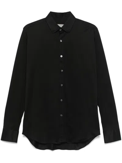 Canali Lightweight-jersey Shirt In Black