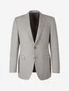 Canali Linen And Silk Blazer In Beige