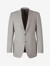 Canali Linen And Silk Blazer In Beige