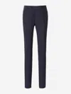 Canali Wool Trousers In Midnight Blue