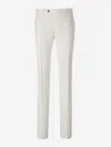Canali Linen Tailored Trousers In White