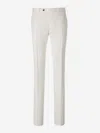Canali Linen Tailored Trousers In White