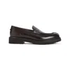 Canali Brown Leather College With Pennypack And Eva Sole Loafers In Brown