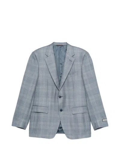 Canali Logo-label Blazer In Blue