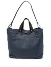Canali Logo-patch Denim Holdall In Blue
