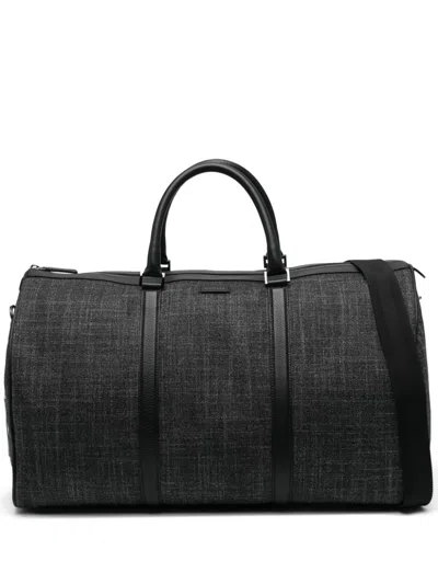 CANALI LOGO-PATCH DUFFLE BAG