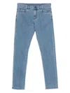 Canali Logo-patch Jeans In Blue
