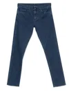 Canali Logo-patch Jeans In Blue