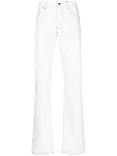 Canali Logo-patch Regular Trousers In Blue