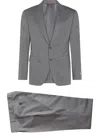 Canali Logo-patch Suit In Grey