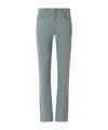 Canali Logo-patch Trousers In Multi