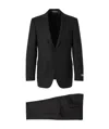 Canali Pinstripe-pattern Single-breasted Suit In Black
