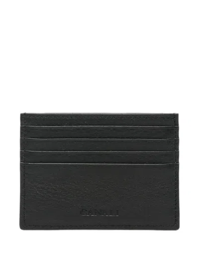 Canali Logo-debossed Leather Cardholder In White