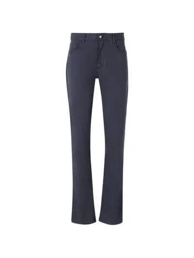 Canali Logo-patch Five-pocket Jeans In Black