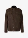 Canali Suede Button-fastening Shirt Jacket In Brown