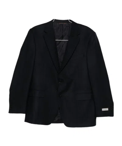 Canali Long Sleeve Blazer In Blue