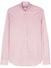 Canali Long-sleeve Cotton Shirt In 粉色
