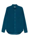 Canali Long-sleeve Cotton Shirt In Blue