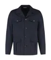 Canali Buttoned Flap-pocket Jacket In Blue