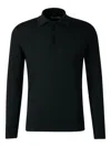 Canali Long-sleeve Polo Shirt In Black