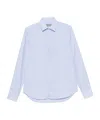 Canali Mini Check-pattern Shirt In Blue