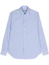 Canali Long-sleeve Striped Shirt In Blue