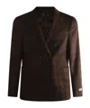 Canali Long-sleeved Blazer In Brown