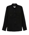 Canali Long-sleeved Casual Jacket In Black