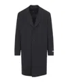 Canali Tailored Wool Coat With Classic Notch Lapel In Gray