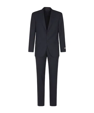 Canali Single-breasted Suit In Black