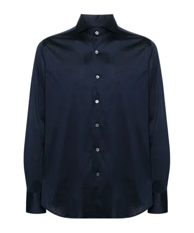 Canali Long-sleeved Shirt In Black