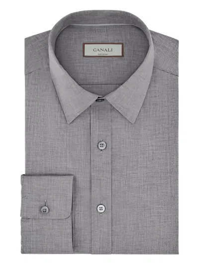 Canali Long-sleeved Shirt In Gray