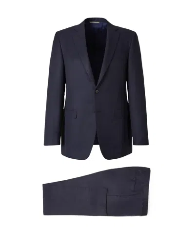 Canali Long-sleeved Suit In Black