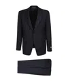 Canali Pinstripe-pattern Single-breasted Suit In Black