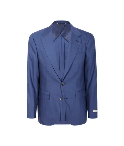 Canali Long-sleeved Suit In Blue