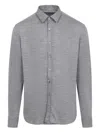 Canali Long-sleeved Wool Shirt In Multi