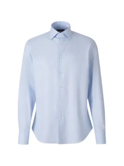 Canali Long-sleeve Button-down Shirt In Blue