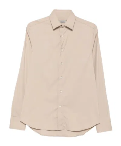 Canali Long-sleeve Button-up Shirt In Neutral