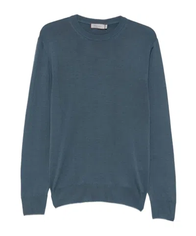 Canali Long-sleeve Knit Top In Blue