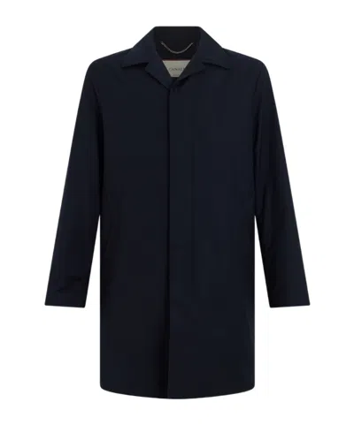Canali Long-sleeved Casual Jacket In Blue