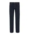 Canali Jean Bleu Stretch Soft Touch Cinq Poches In Black