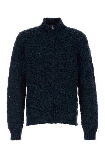 Canali Maglia Full Zip In Blue