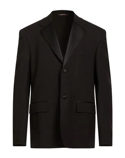 Canali Man Blazer Black Size 44 Wool
