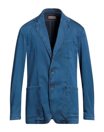 Canali Man Blazer Blue Size 44 Lyocell, Polyester, Polyurethane